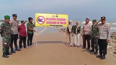 Jelang Akhir Tahun Demi KeAmanan dan Keselamatan Pengunjung Kapolsek Sokobanah Gelar Patroli di Pantai Lon Malang