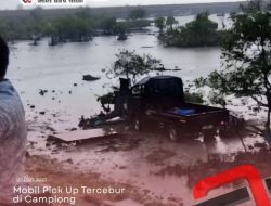 Akibat Jalan Licin Pasca Hujan, Pick Up Tergelincir Di Pesisir Camplong