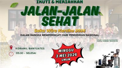 Semarak Hardiknas 2026 di Sampang, TNI dan Pramuka Gelar Jalan Sehat