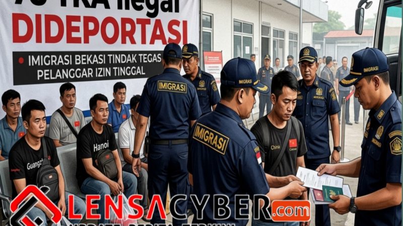 Langgar Izin Tinggal, Imigrasi Bekasi Deportasi 78 TKA Ilegal di Proyek Cikarang