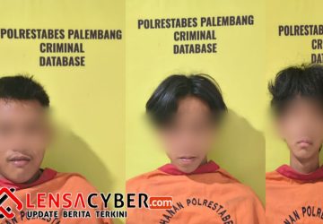 Polrestabes Palembang Amankan Tiga Tersangka Curat Kabel Proyek