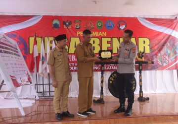 Desa Trimomukti Resmi Jadi Desa BENAR, Polres Lampung Selatan Perkuat Gerakan Perang Melawan Narkoba  ‎