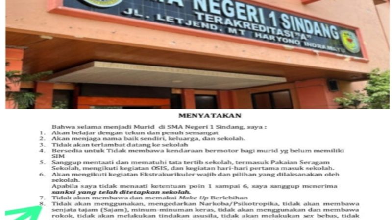 Dari Video Viral ke Sanksi Tegas, Tiga Siswa SMAN 1 Sindang Resmi Dikembalikan ke Orang Tua