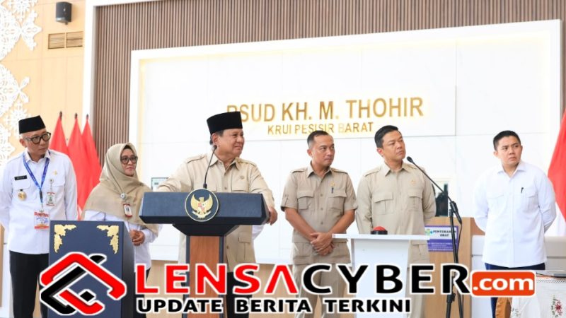 RSUD K.H Muhammad Thohir Krui Diresmikan Prabowo, Layanan Kesehatan Pesisir Barat Ditingkatkan