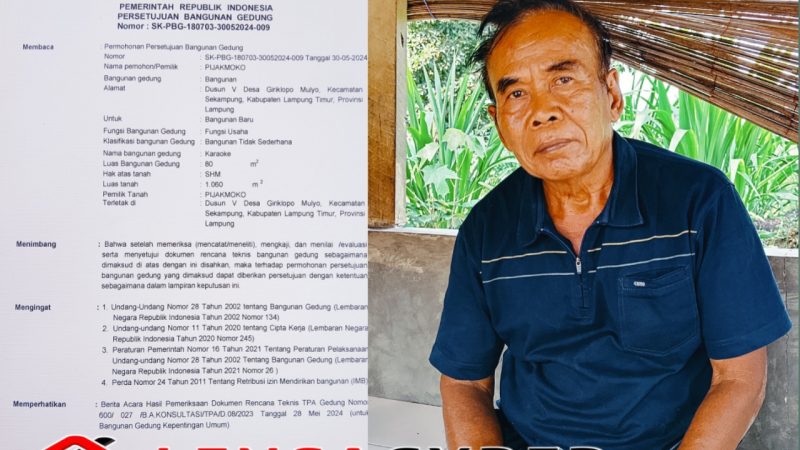 Diduga Terbitkan PBG Palsu, Oknum Dinas Perizinan Lampung Timur Tega Tipu Investor Lokal