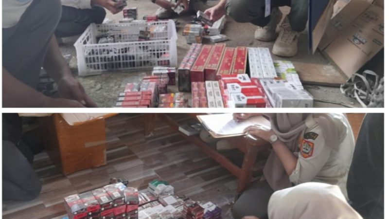 Satpol PP Pemalang dan Bea Cukai Tegal Sita 57 Ribu Batang Rokok Ilegal di Petarukan