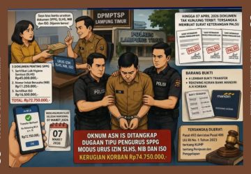 Oknum ASN Ditangkap Polres Lampung Timur, Diduga Tipu Pengurus SPPG Rp74,75 Juta dengan Modus Pengurusan Izin