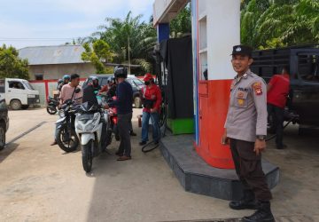Cegah Penyalahgunaan BBM, Polsek Menjalin Gelar Patroli di SPBU Desa Sepahat