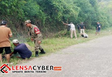 Sinergi Warga dan TNI, Gerakan Jumat Bersih Hiasi Dusun Way Apus Bakauheni