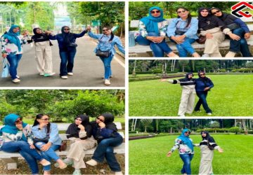 Evie Handayani dan Renny Suwarno Nikmati Keindahan Kebun Raya Bogor Bersama Keluarga