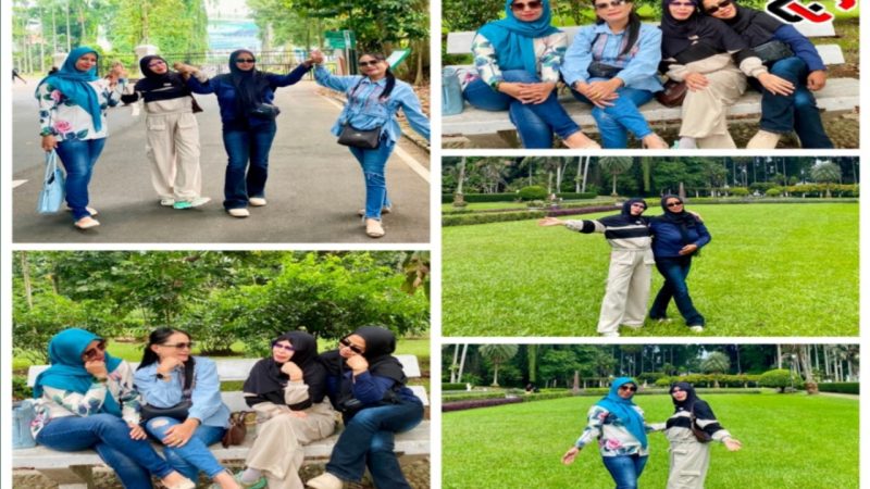 Evie Handayani dan Renny Suwarno Nikmati Keindahan Kebun Raya Bogor Bersama Keluarga
