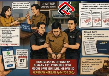 Sat Reskrim Polres Lampung Timur Tangkap Oknum ASN Diduga Tipu Pengurus SPPG Rp74,7 Juta Modus Urus Izin SLHS, NIB dan ISO