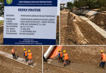 Pelaksana Proyek Diduga Lebih Sering Menghilang, Siapa yang Mengawasi Pengecoran Irigasi di Desa Rancahan