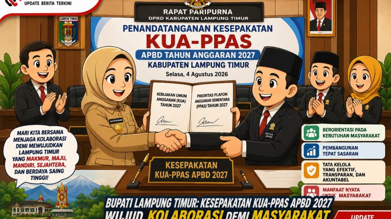 Tandatangani KUA-PPAS 2027, Bupati Lampung Timur Tegaskan Anggaran Berorientasi Masyarakat