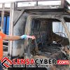 Truk Hino Terbakar di Belakang Total Mart Luwuk, Polisi Selidiki Penyebabnya