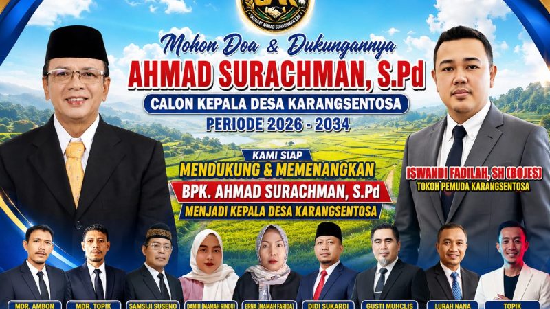 Ketua Pemenangan dan Srikandi Amanah Calon Kades Karang Sentosa Nomor Urut 03 Ajak Pendukung dan Simpatisan beserta Warga Ikut Kampanye Damai