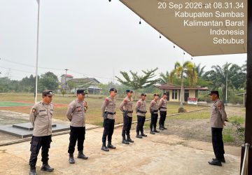 Polsek Paloh dan BKO Brimob Pantau Lahan Rawan Karhutla, Tak Ditemukan Titik Api ‎