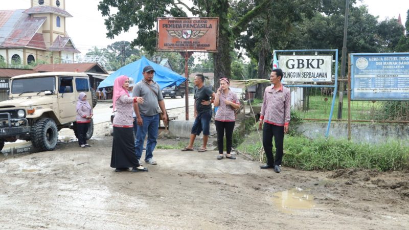 Camat Dolok Batu Nanggar Tinjau Pembangunan Parit Pasangan di Kelurahan Serbelawan