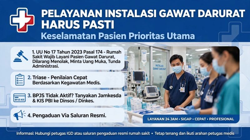 Pelayanan Instalasi Gawat Darurat Harus Pasti: Keselamatan Pasien Prioritas Utama